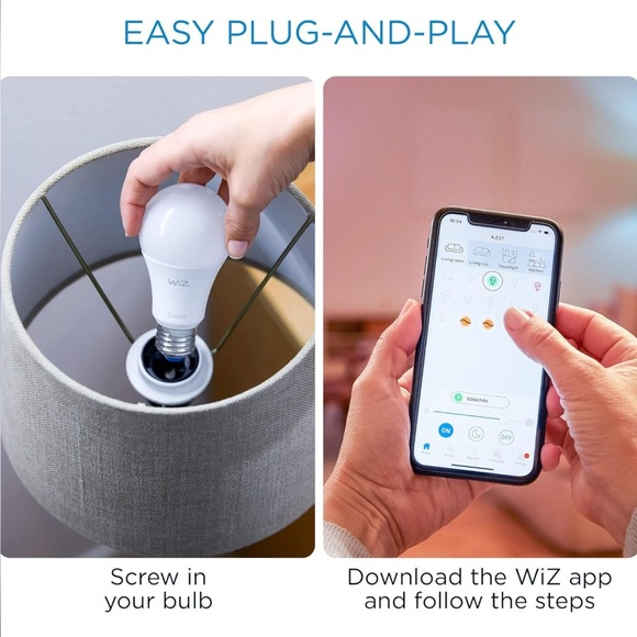 WiZ Connected 2-Pack Color 60W A19 Smart WiFi Light Bulb - Picture 9 of 9